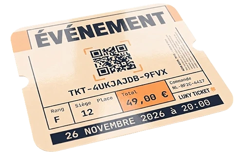Billet Indochine · Rang F · Place 12 · 49,00 €